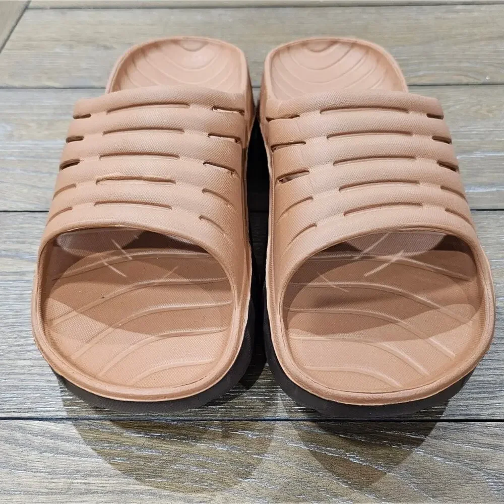 KuaiLu Mens Recovery Sandals With Comfortable Plantar Fasciitis Arch Support